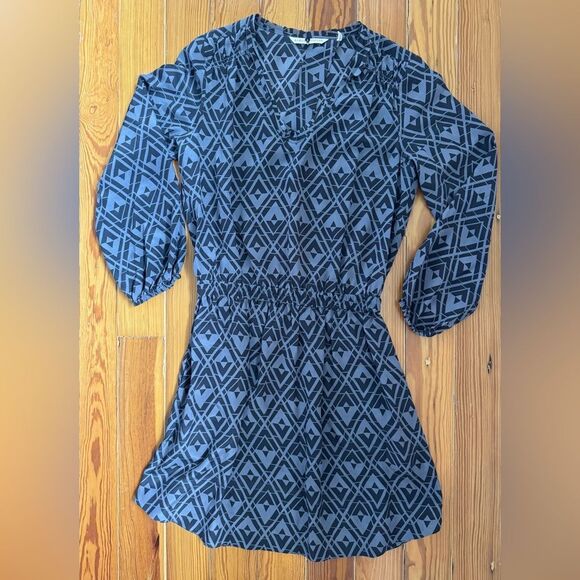 Rebecca Taylor Geometric Print Silk Dress - Picture 1 of 9